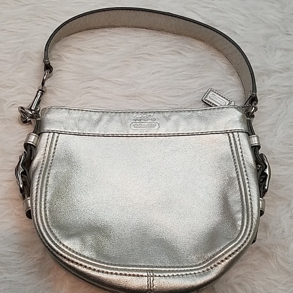 Coach Handbags - Zoe 41864 leather silver Handbag